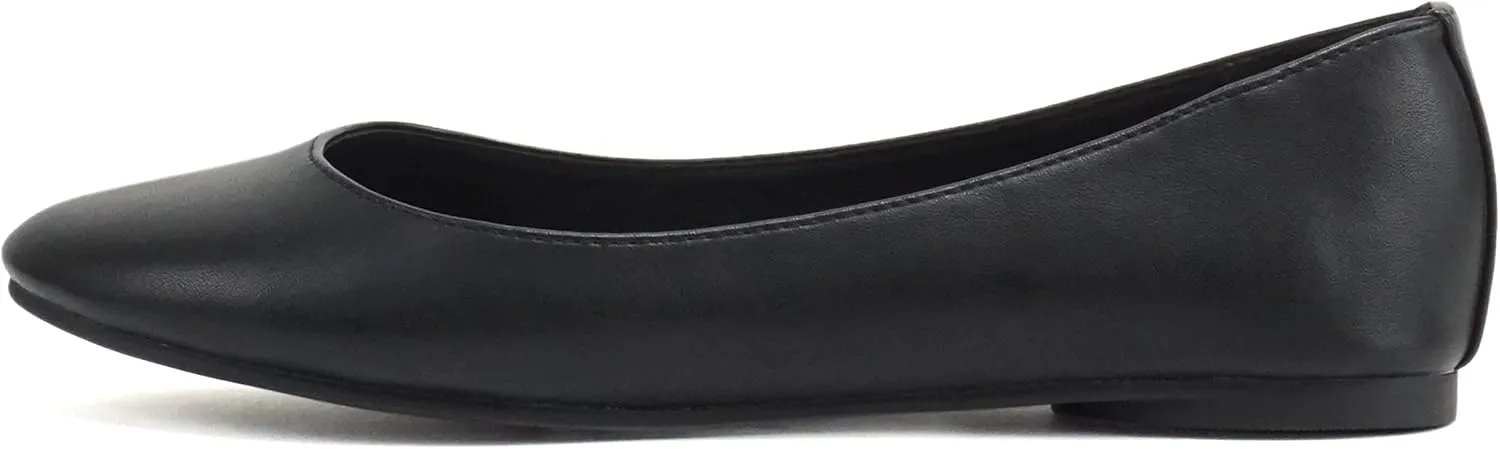 Soda Kreme Comfortable Basic Shoes Women Ballet Flat Round Toe Gel Insole