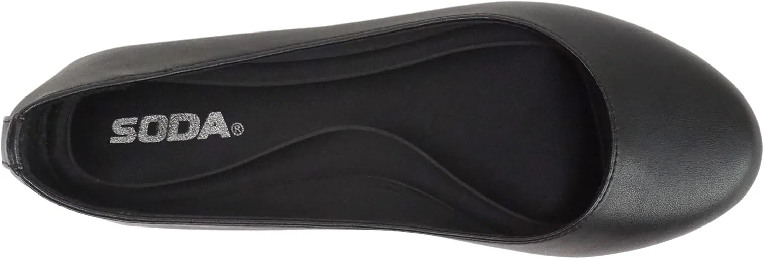 Soda Kreme Comfortable Basic Shoes Women Ballet Flat Round Toe Gel Insole