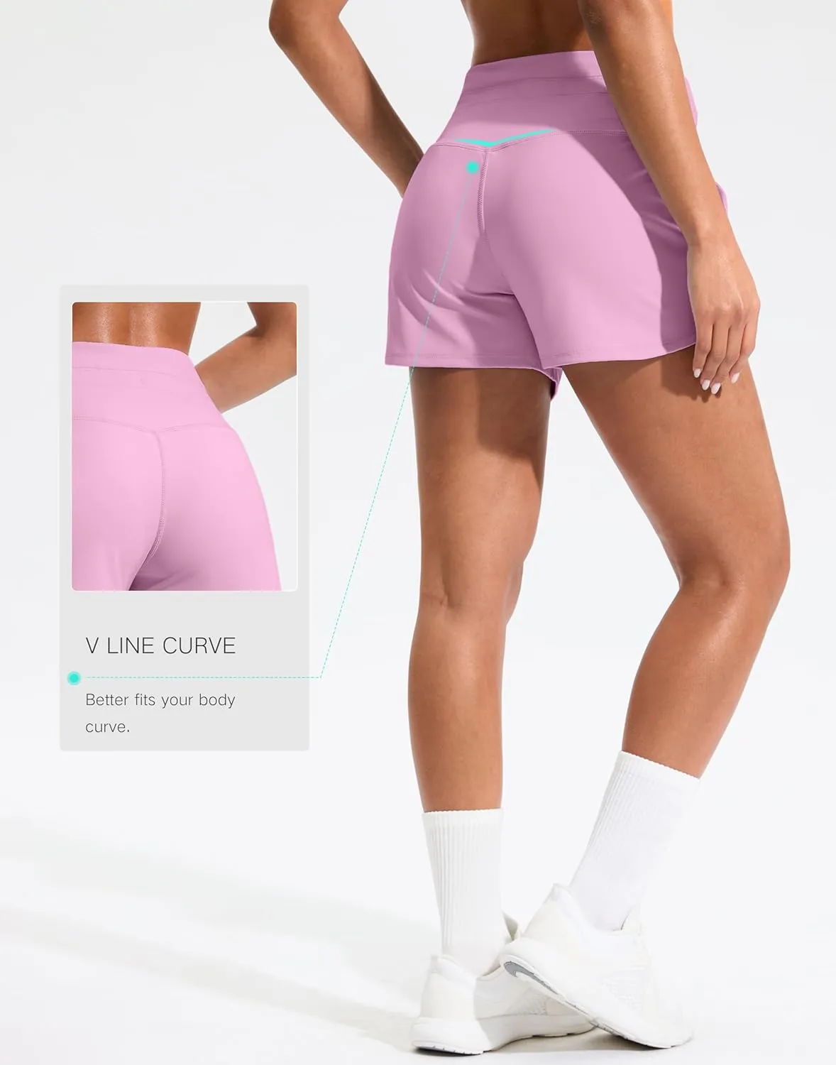Soothfeel Women's Athletic Running Shorts with Pockets 3.5" Quick Dry High Waisted Workout Active Gym Shorts for Women