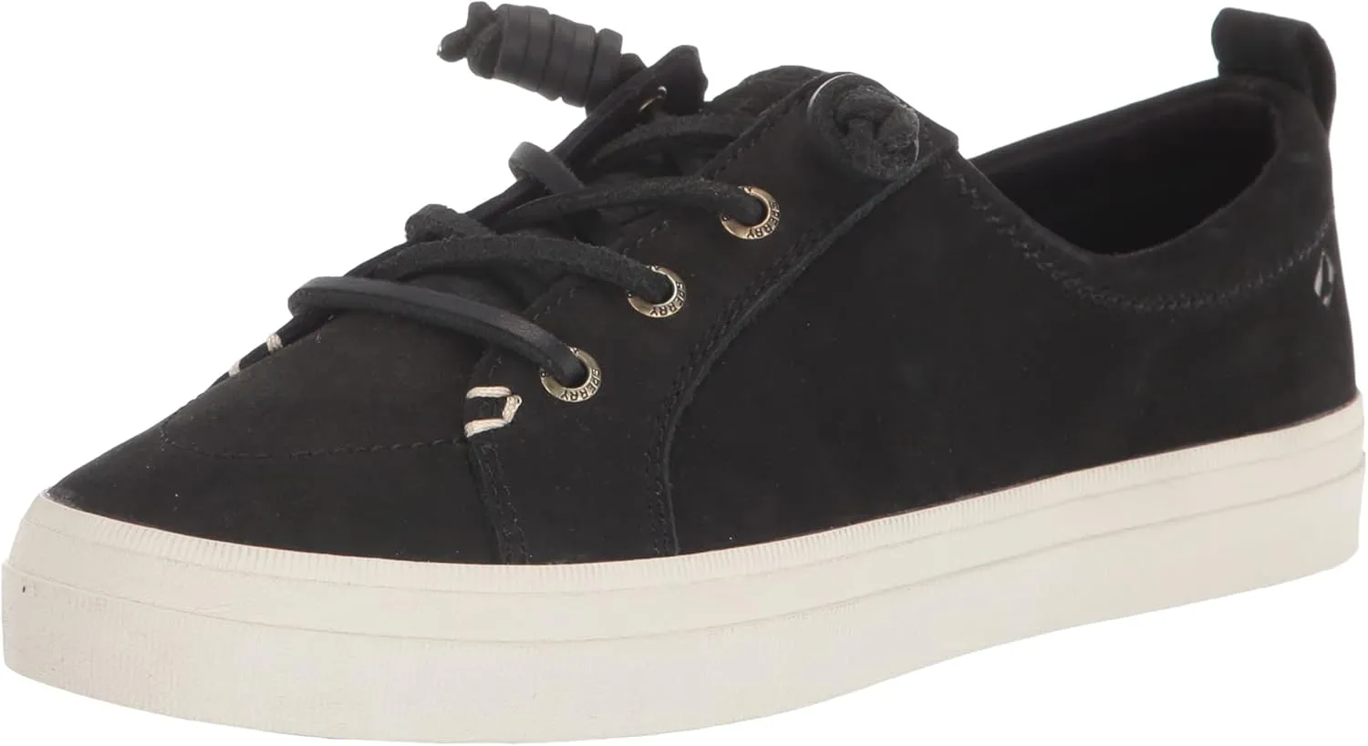 Sperry Women's Crest Vibe PlushWave Pin Perf Leather Sneaker