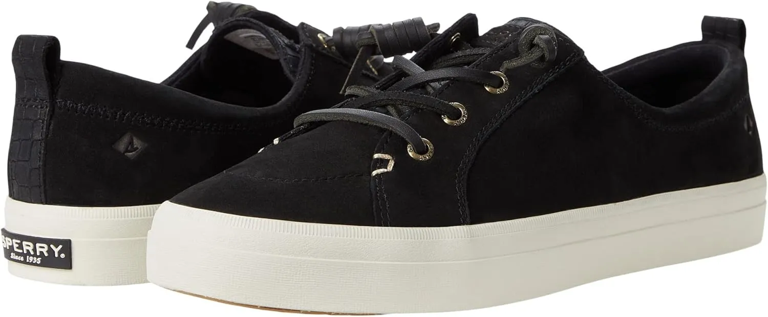 Sperry Women's Crest Vibe PlushWave Pin Perf Leather Sneaker