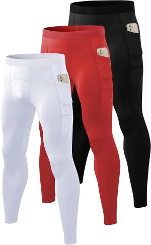 SPVISE Men's Compression Pants Workout Leggings Running Tights Cool Dry Athletic Baselayer Pants for Basketball Yoga Cycling
