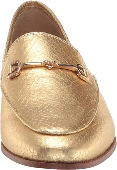 Stack Weekly deal Heel Toe Loafers Slip Sam Loraine Boa Almond Metallic On Edelman Wide Gold Weekly deal