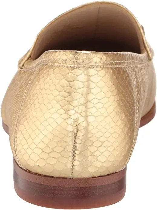Stack Weekly deal Heel Toe Loafers Slip Sam Loraine Boa Almond Metallic On Edelman Wide Gold Weekly deal