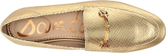 Stack Weekly deal Heel Toe Loafers Slip Sam Loraine Boa Almond Metallic On Edelman Wide Gold Weekly deal