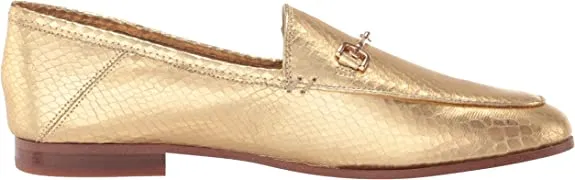 Stack Weekly deal Heel Toe Loafers Slip Sam Loraine Boa Almond Metallic On Edelman Wide Gold Weekly deal