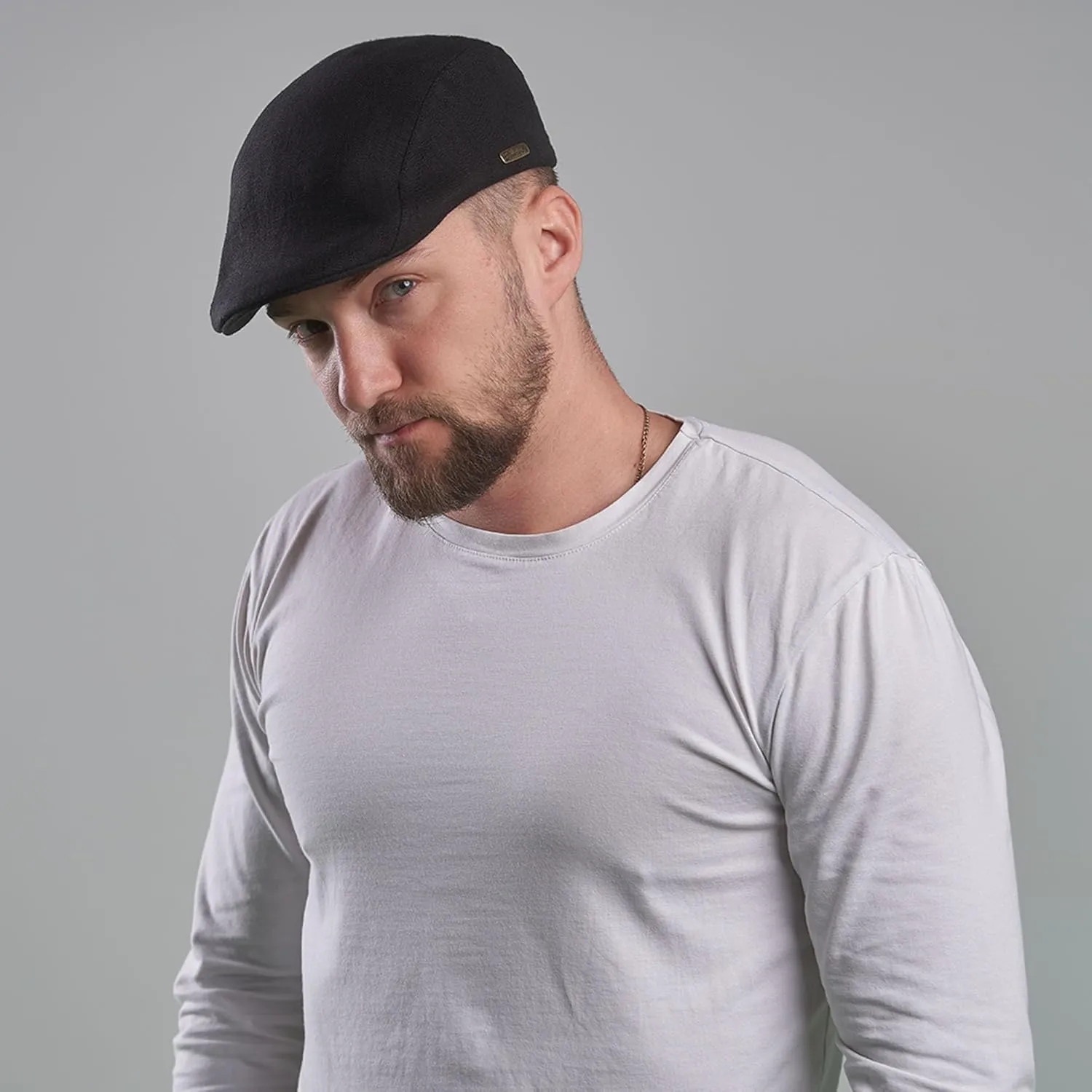 Sterkowski Gecko Cap | 100% Linen Flat Cap for Men and Women | Breathable Summer Ivy League Cap without Lining
