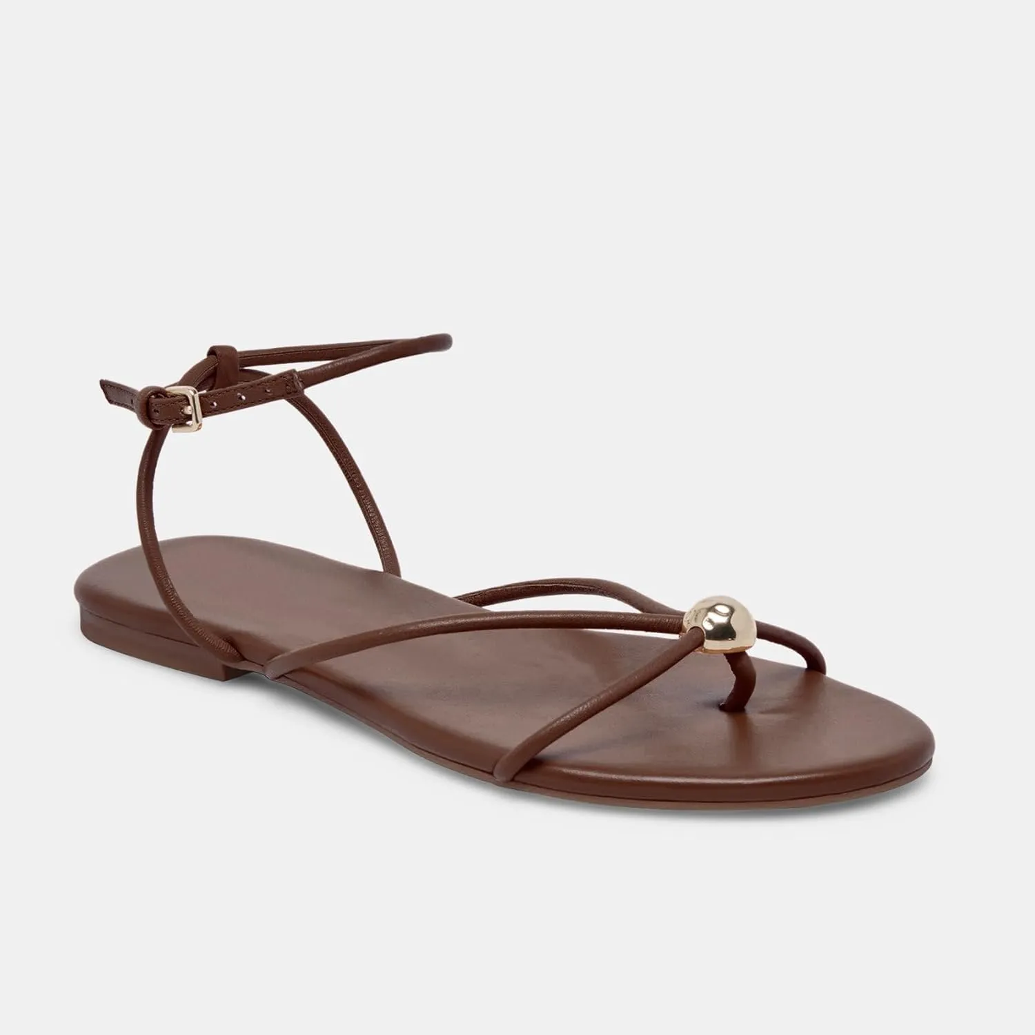 Strappy Flat Sandals for Women Comfortable Open Round Toe Sandals Dressy Beach Thong Flip Flop Slides