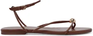 Strappy Flat Sandals for Women Comfortable Open Round Toe Sandals Dressy Beach Thong Flip Flop Slides