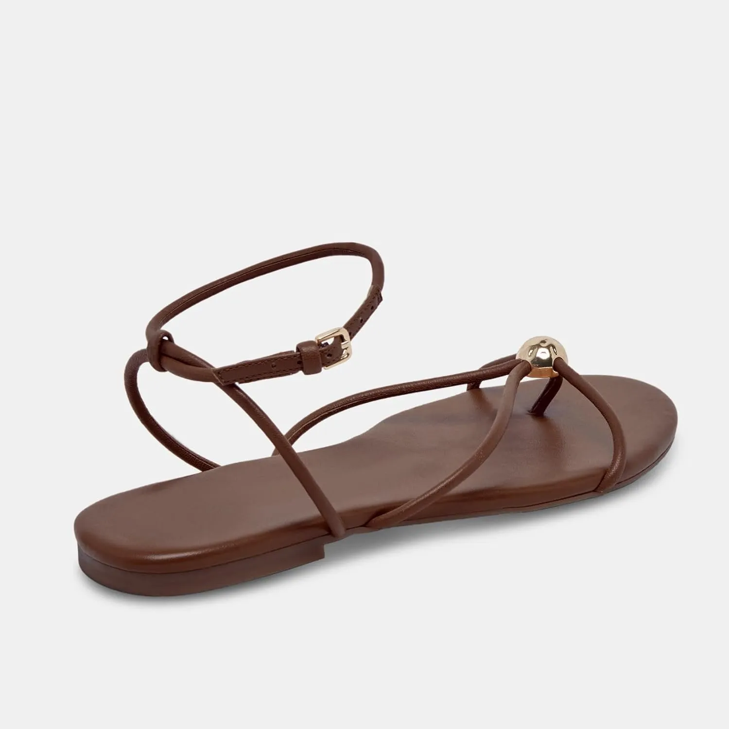 Strappy Flat Sandals for Women Comfortable Open Round Toe Sandals Dressy Beach Thong Flip Flop Slides