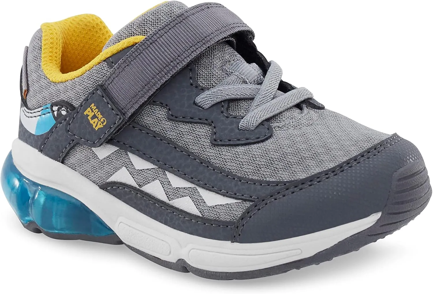 Stride Rite Unisex-Child M2p Lighted Reptile Light-Up Sneaker