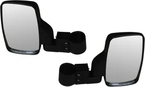 SuperATV Side View Mirrors for Polaris Ranger/RZR/Ace/Kawasaki Teryx/Mule/Honda Pioneer/Can-Am Maverick/Yamaha/CFMOTO/Arctic Cat- See Fitment | Fits 1.75" / 1.875" ROUND Roll Cages