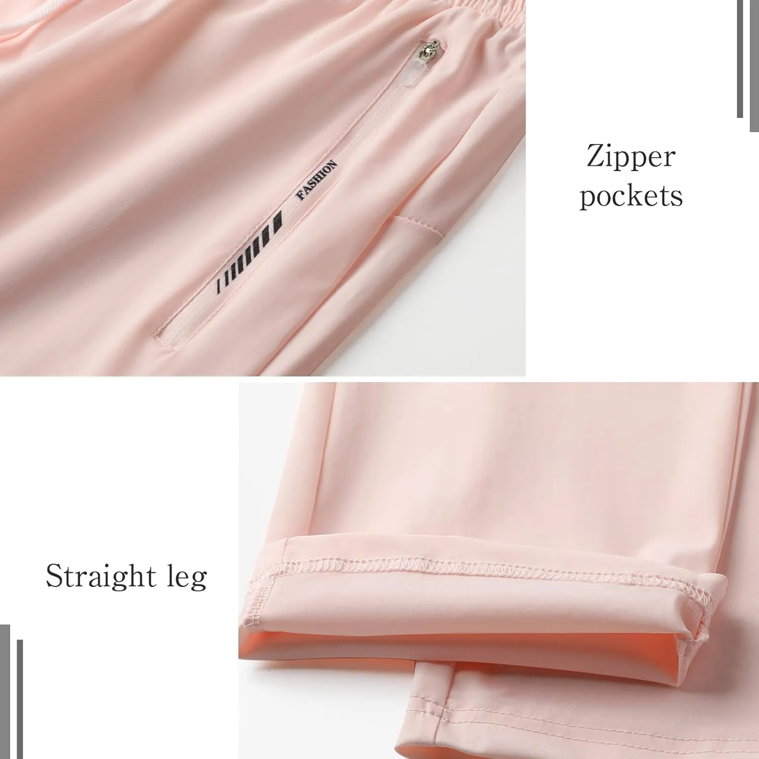 Surenow Womens Active Pants Stretch Breathable Casual Pants with Zip Pocket Lightweight Running Athletic Sweatpants for Women