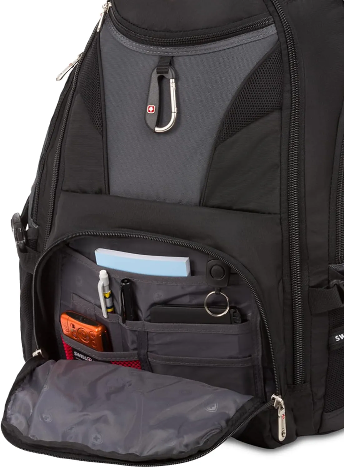 SwissGear 1900 Scansmart TSA 17 Laptop Backpack, Grey/Black, 19-Inch