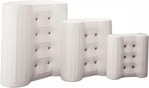 Taylor Made Products 46090 Boat Fender Flat Rafting Cushions, White, 15 x 15 x 6-1/2 inch