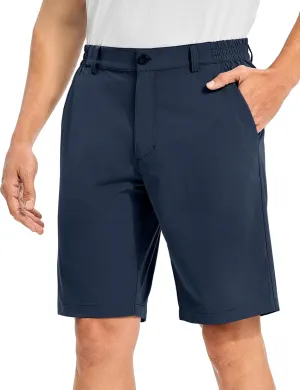 TBMPOY Men's Golf Shorts 10" Quick Dry Lightweight Stretch Dress for Flat Front Work Casual Hiking Shorts with 4 Pockets