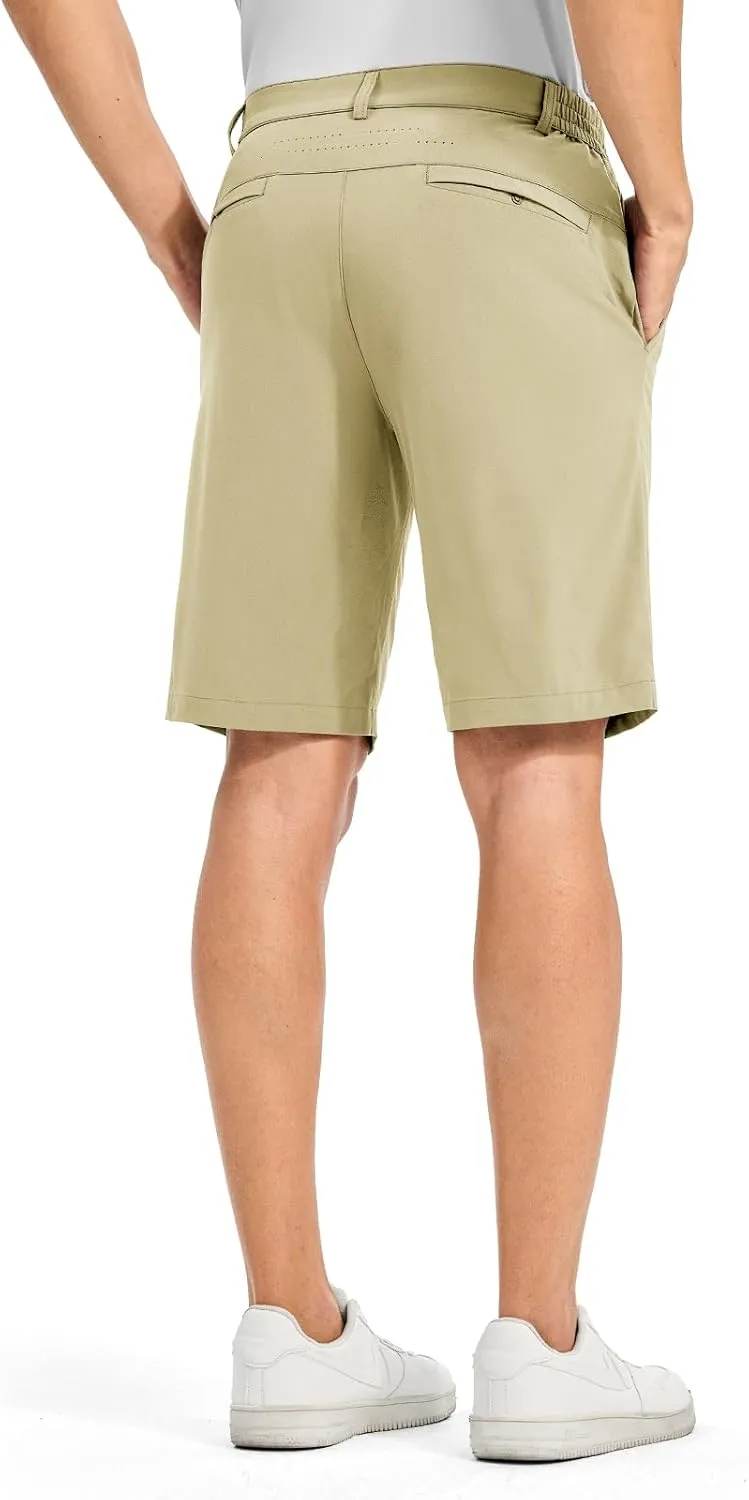 TBMPOY Men's Golf Shorts 10" Quick Dry Lightweight Stretch Dress for Flat Front Work Casual Hiking Shorts with 4 Pockets