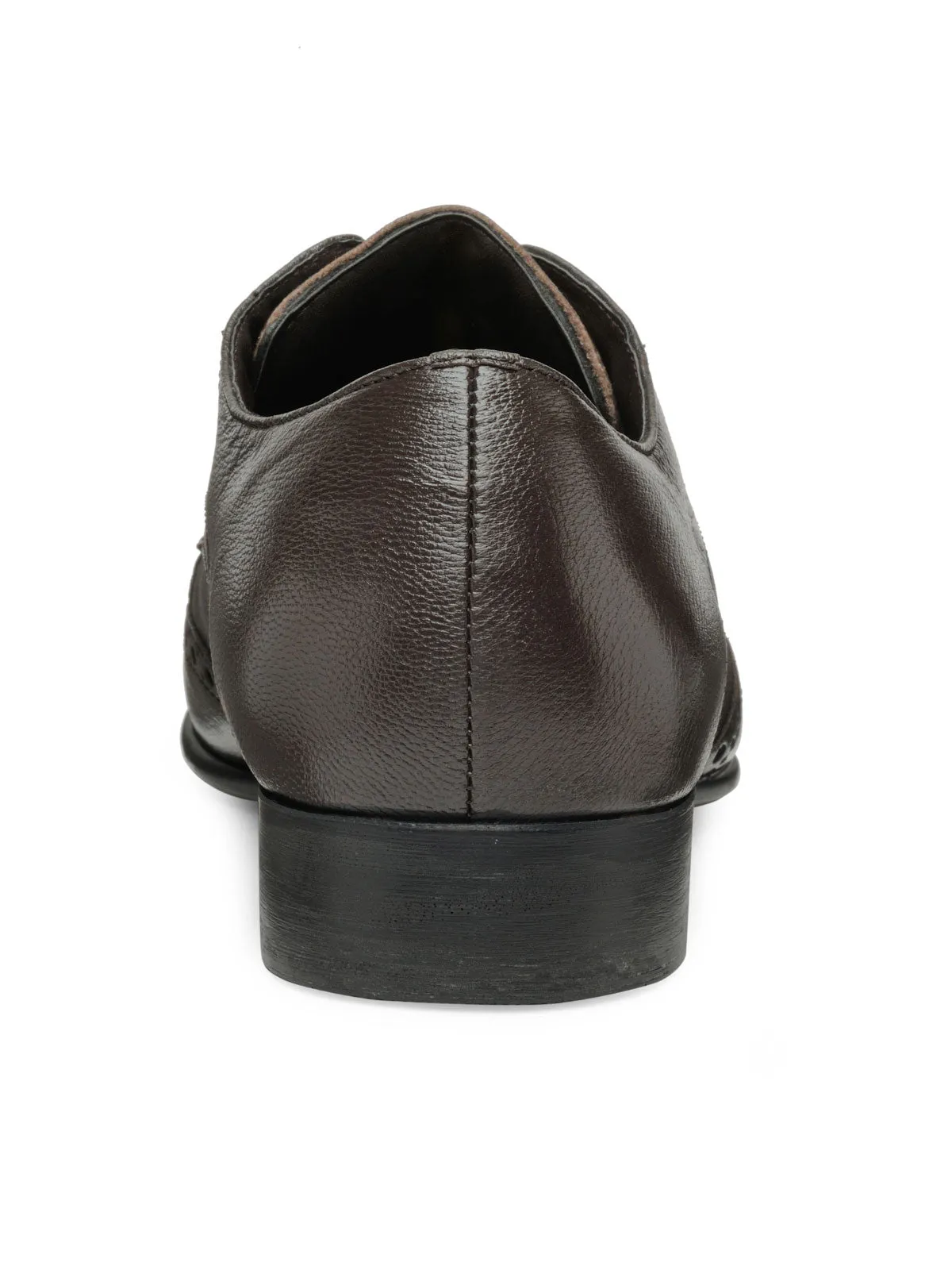Teakwood Leather Men's Brown Derby Shoes