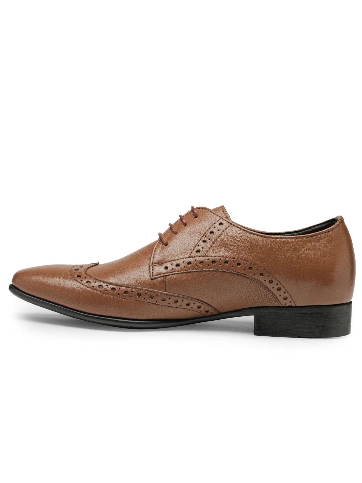 Teakwood Leather Men's Tan Derby Shoes