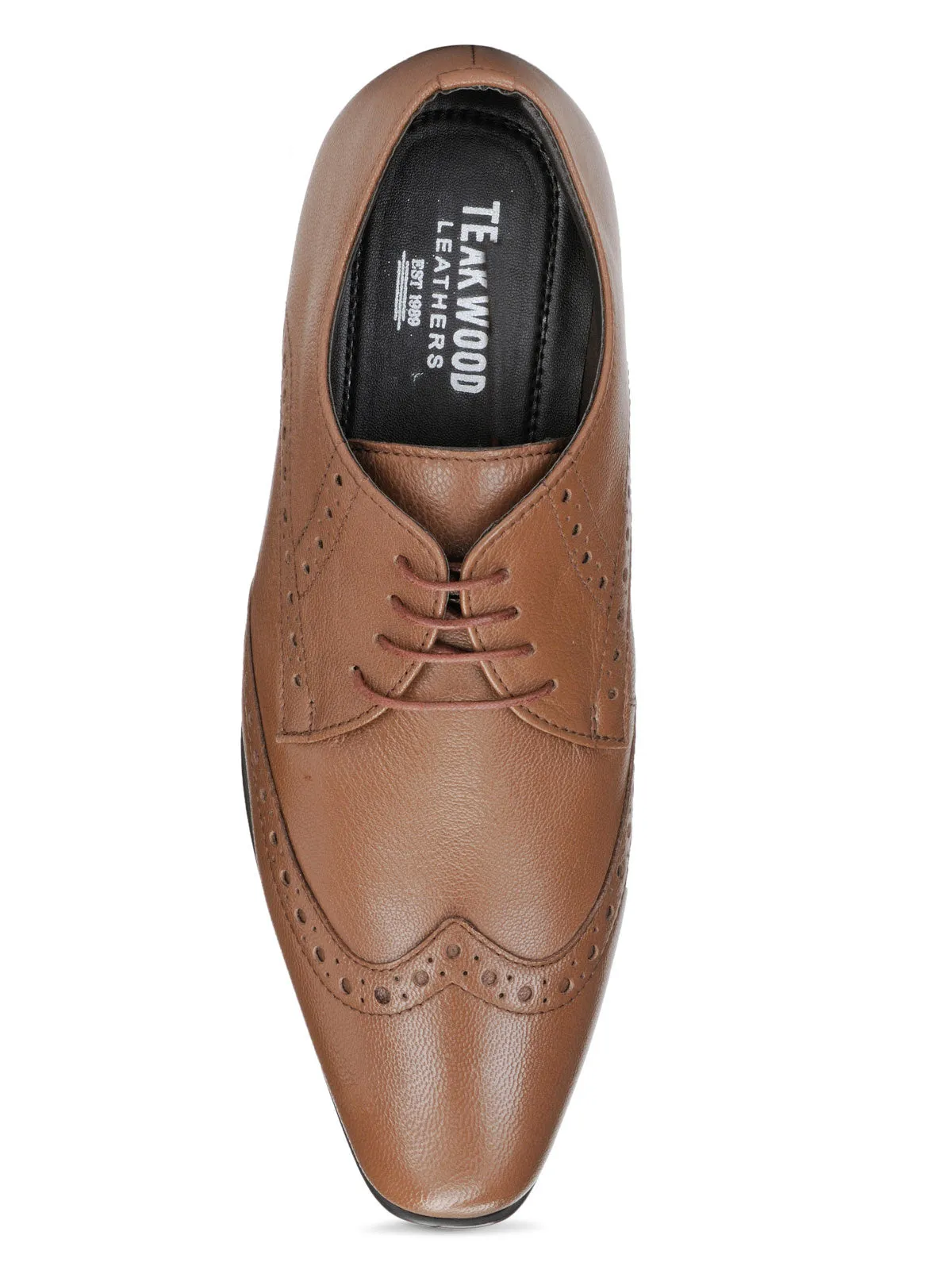 Teakwood Leather Men's Tan Derby Shoes