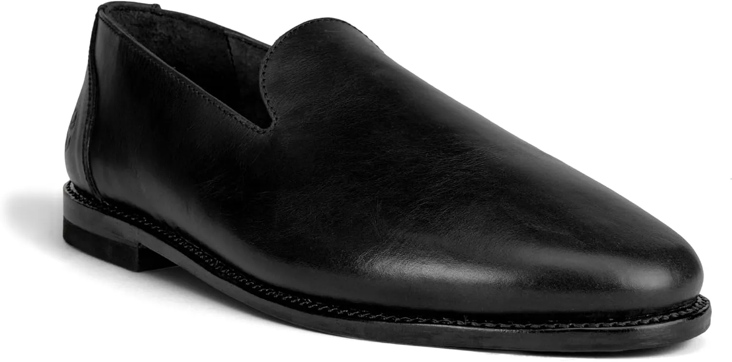 The Montana, Leather Slip On Loafers, Business Casual Shoes for Men, Mens Dress Sneakers, Men's Boat Shoe, Slipper & Moccasins Alternative, Comfortable Dressy Brown & Black, Non Slip Work Loafer