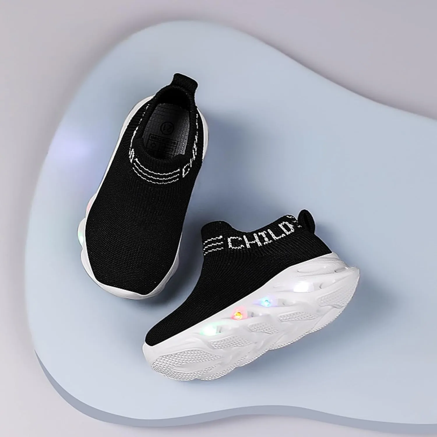 Toddler Light Up Shoes Little Kids Led Sneaker Breathable First Walking Athletic Casual Mesh Boys Girls Shoe