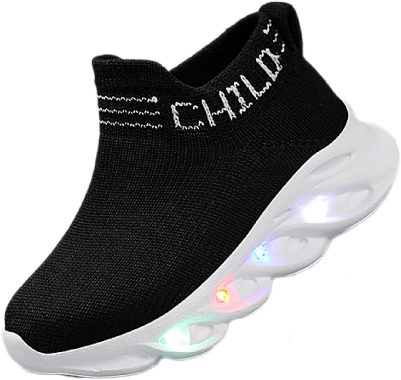 Toddler Light Up Shoes Little Kids Led Sneaker Breathable First Walking Athletic Casual Mesh Boys Girls Shoe