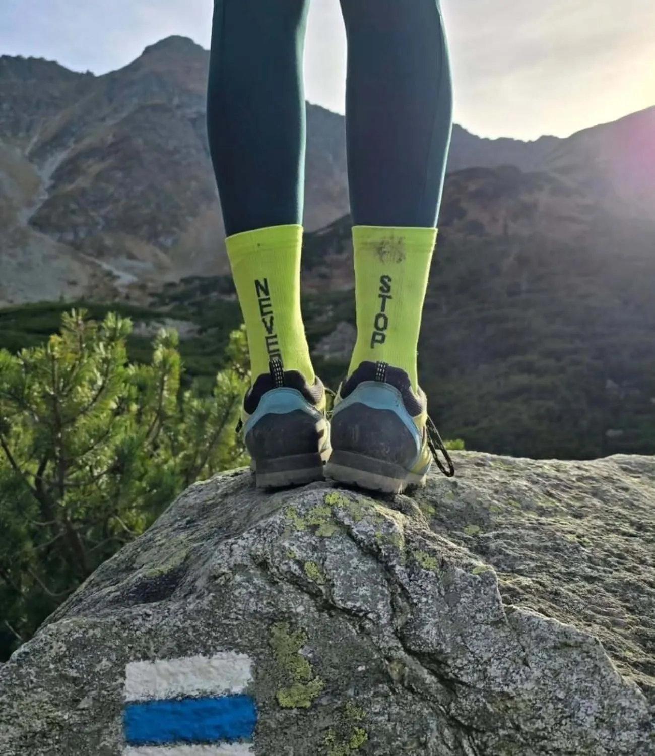 TODO Running Socks with Funny Inscription RUNNING RAID CREW Trail Running Socks for Men, Women. Breathable Runners Socks