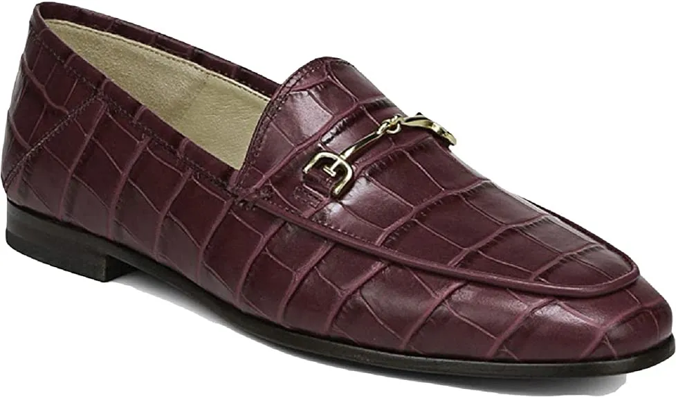 Top selection Don't miss it Stacked Almond On Edelman Heel Berry Toe Fashion Slip Sam Loafers Loraine