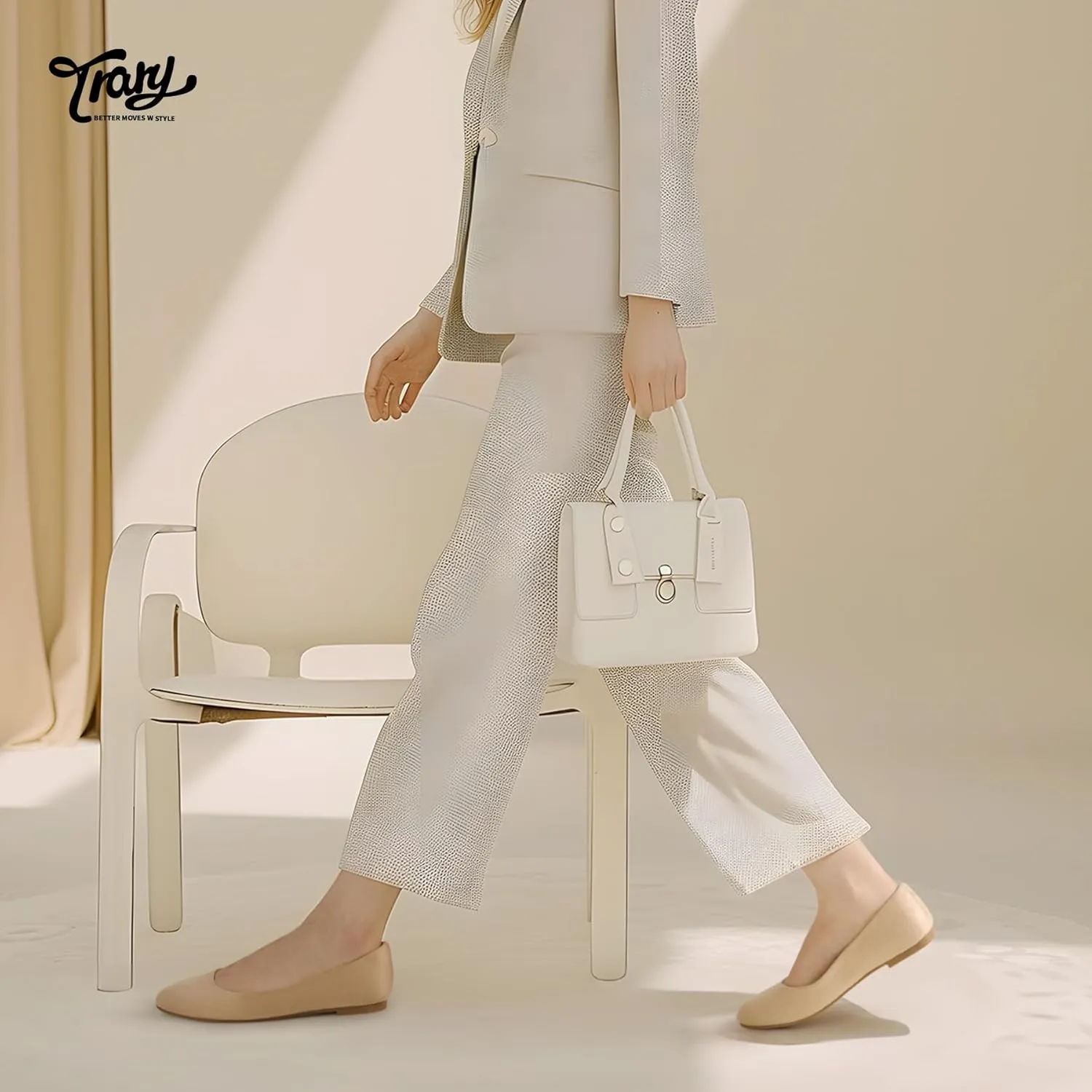 Trary Flats for Women Dressy Comfortable, Ballet Flat,Black Nude Flats Shoes
