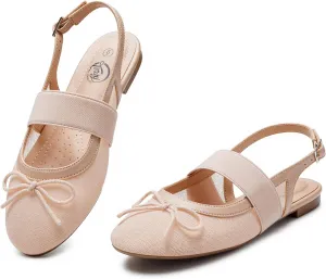 Trary Mary Jane Ballet Flats, Black Flats for Women, Ankle Strap Dressy Comfortable Flats