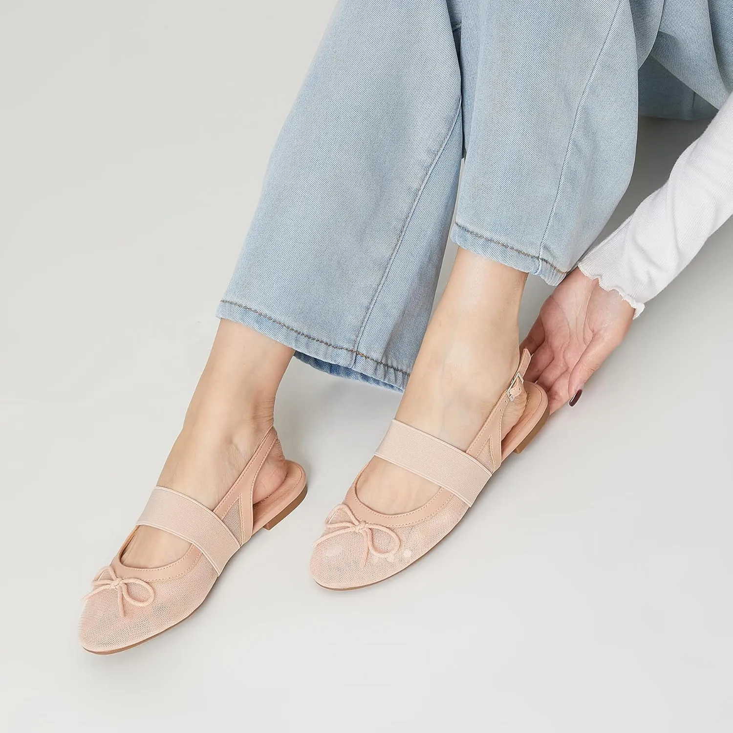 Trary Mary Jane Ballet Flats, Black Flats for Women, Ankle Strap Dressy Comfortable Flats