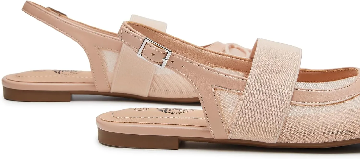 Trary Mary Jane Ballet Flats, Black Flats for Women, Ankle Strap Dressy Comfortable Flats