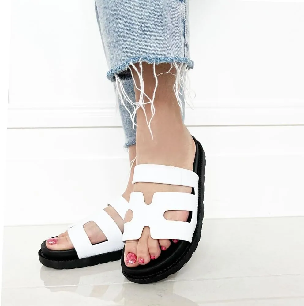 TRENDSUP Gino-24 Comfortable Flat Sandals for Women