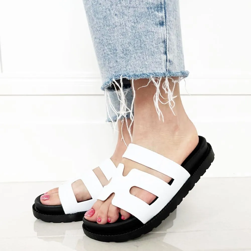 TRENDSUP Gino-24 Comfortable Flat Sandals for Women