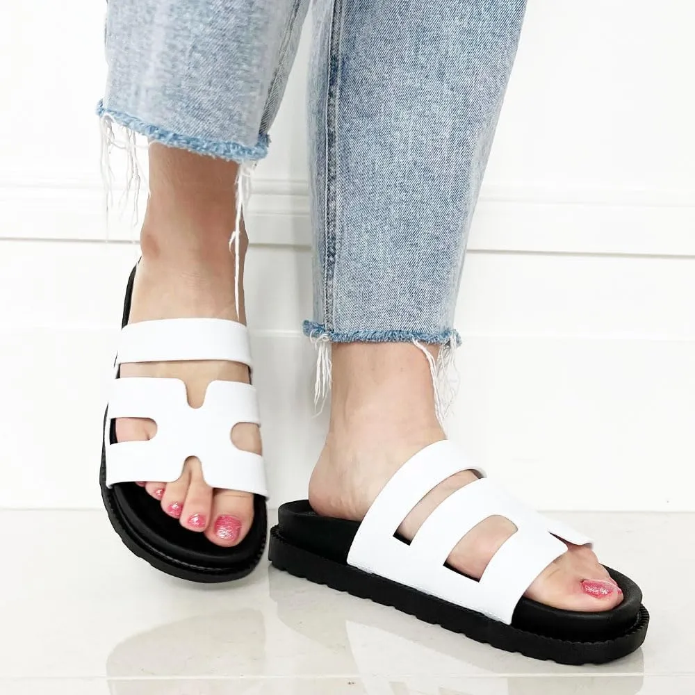 TRENDSUP Gino-24 Comfortable Flat Sandals for Women