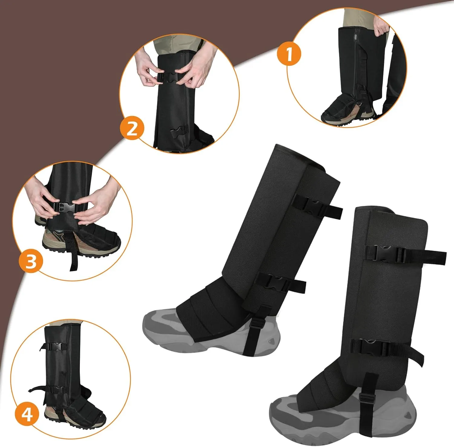 TRIWONDER Leg Gaiters Waterproof Snow Boot Gators Hiking Gaiters Men Women for Walking Climbing Hunting Cycling Backpacking Lightweight Rain Shoe Gaiters