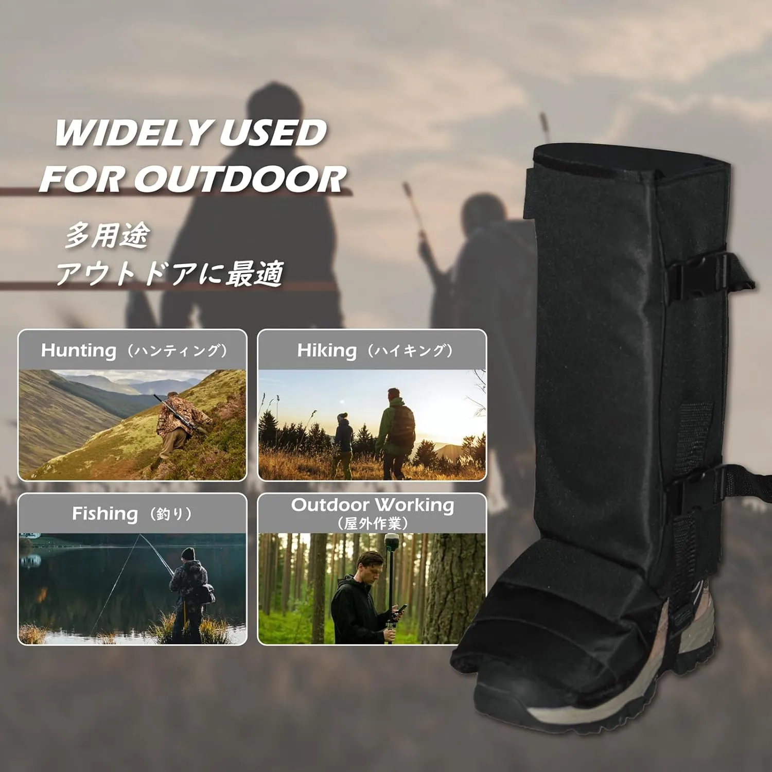 TRIWONDER Leg Gaiters Waterproof Snow Boot Gators Hiking Gaiters Men Women for Walking Climbing Hunting Cycling Backpacking Lightweight Rain Shoe Gaiters