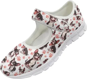 UNICEU Women's Mesh Flat Shoes Casual Low Top Mary Jane Shoes Dressy Shoes Anti Slip Breathable Athletic Shoes Comfortable Footwear