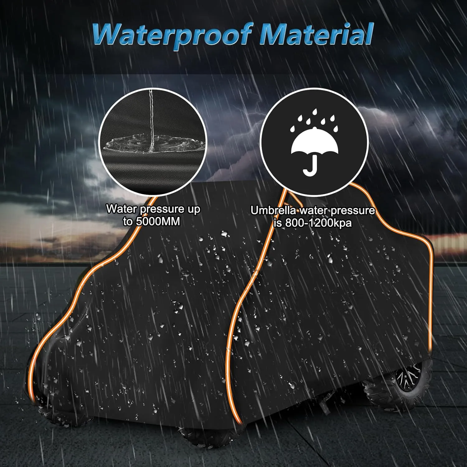 UTV Cover 4-6 Seater for Can-Am Defender/Polaris RZR/Yamaha YXZ/Kawasaki/Mule Teryx Large 159" x 68" x 77" UTV Cover Windproof Heavy Duty Waterproof Protection