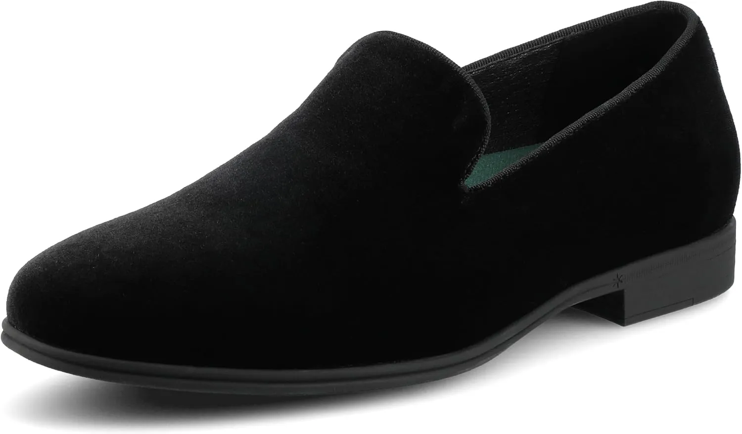 Vance Mens Giovanni Venetian Dress Loafer Black Velour Black Faux Patent Leather Almond-Toe 6mm Vance Comfort System Insole Black Velour 10 Medium Mens US