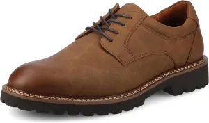 Vance Mens Templeton Oxford Shoe lace-up Faux Leather Round-Toe 6mm Vance Comfort System Insole Walnut 10 Medium Mens US