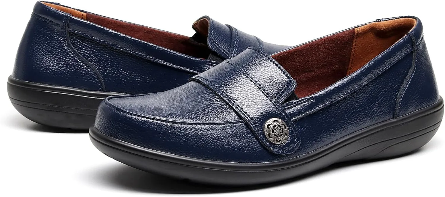 VenusCelia Women's Band Walking Flat Loafer