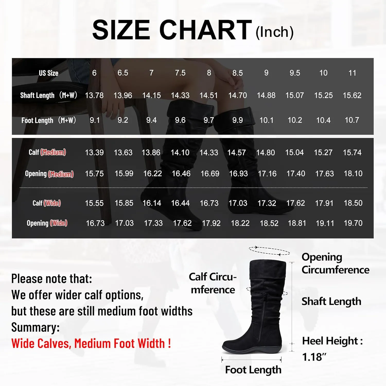 Vepose Women's Knee High Comfortable Boots Suede Slouch Flat Boots for Women