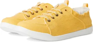 VIONIC Women's Pismo Sneaker, Butter Yellow Canvas, 8