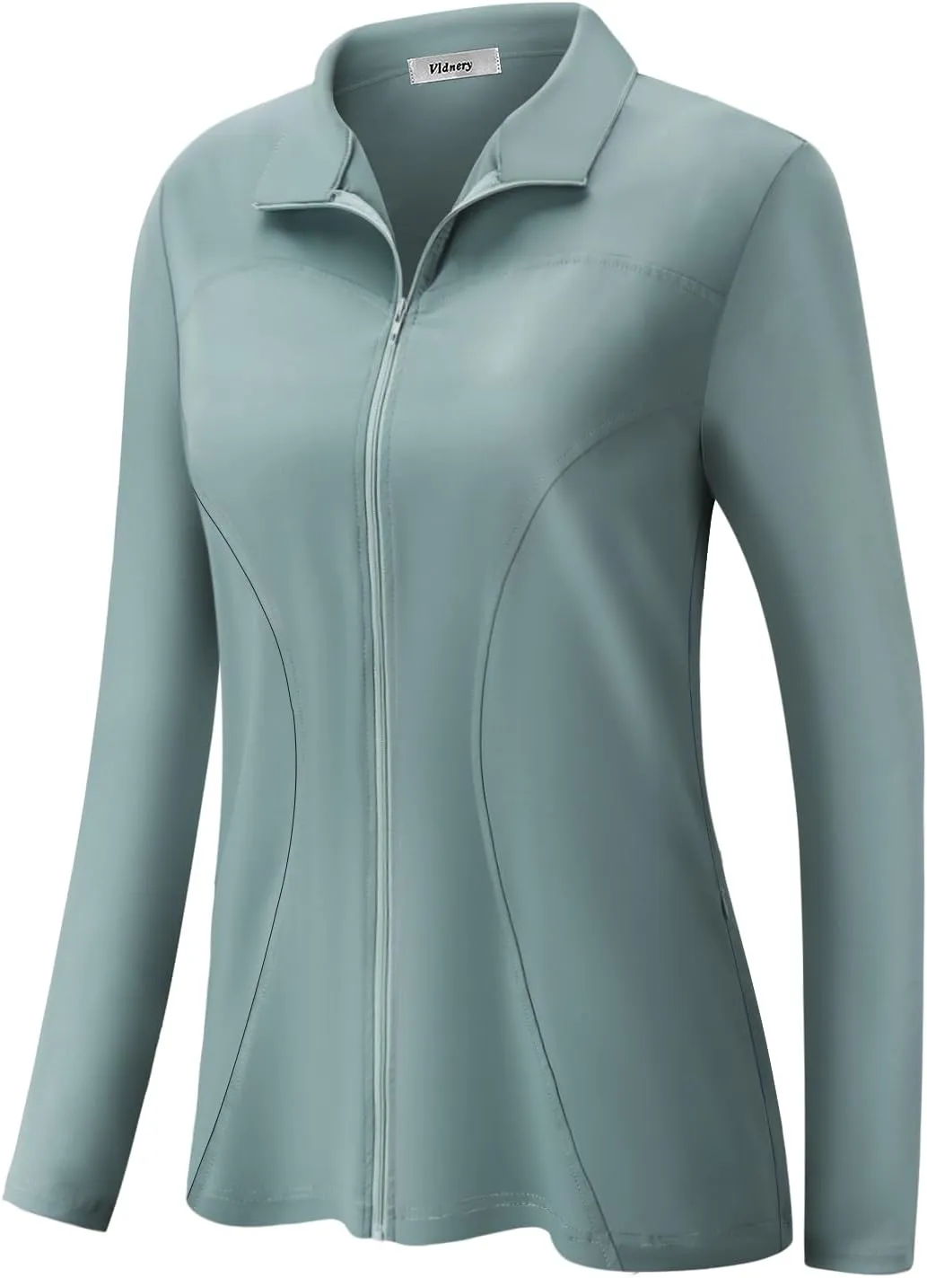 Vldnery Womens Lightweight Athletic Track Jackets Full Zip Long Sleeve Shirts Moisture Wicking Hiking Running Workout Tops