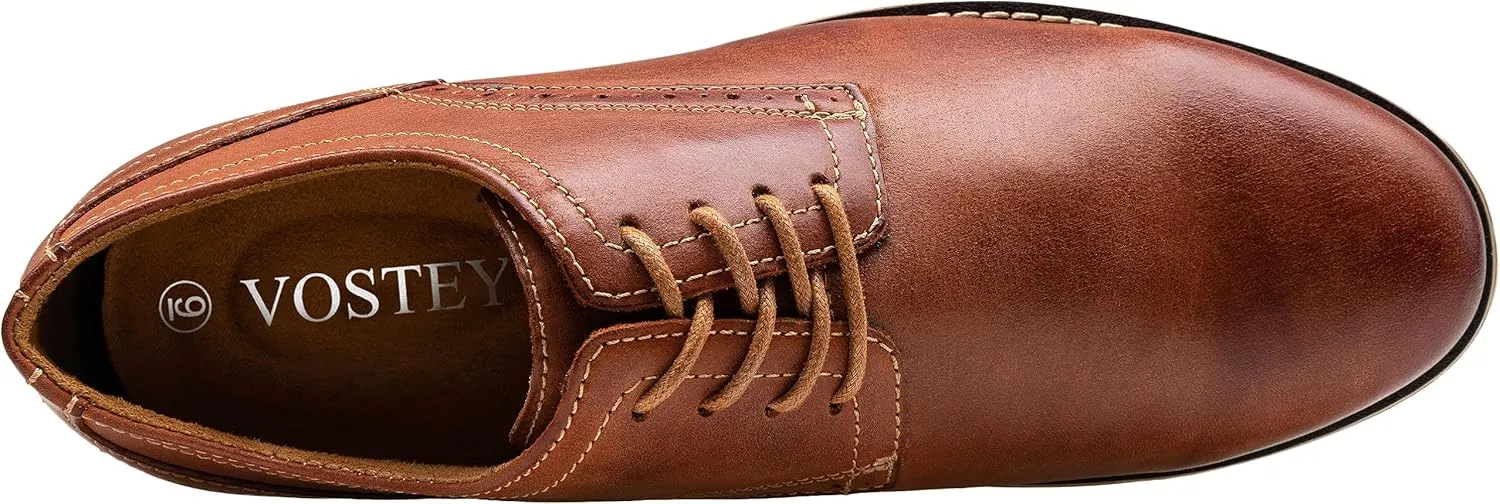 Vostey Men's Dress Shoes Leather Casual Dress Shoes for Men Leather Business Oxford Shoes for Men