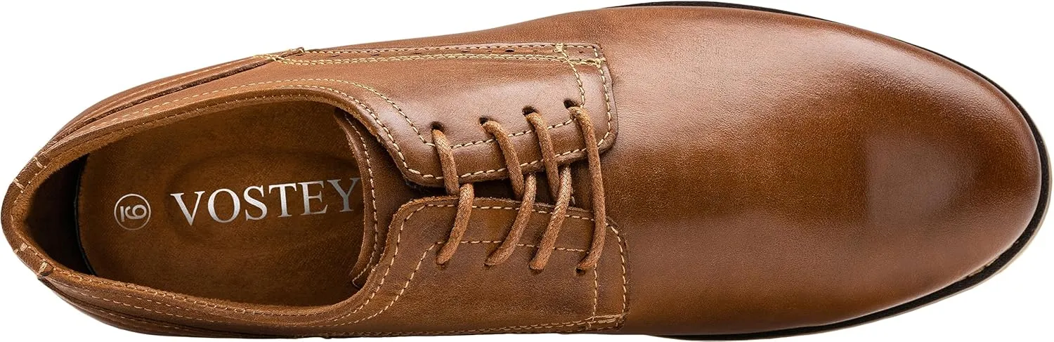 Vostey Men's Dress Shoes Leather Casual Dress Shoes for Men Leather Business Oxford Shoes for Men