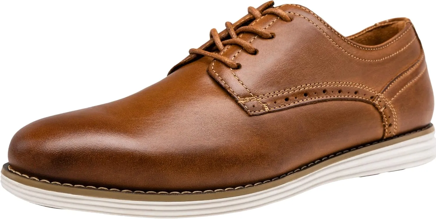 Vostey Men's Dress Shoes Leather Casual Dress Shoes for Men Leather Business Oxford Shoes for Men