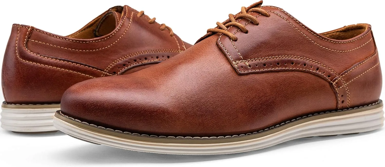 Vostey Men's Dress Shoes Leather Casual Dress Shoes for Men Leather Business Oxford Shoes for Men